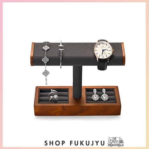 Oirlv 腕時計 スタンド ウォッチスタンド 木製 ディスプレイ 収納 高級 おしゃれ 2~4本用 時計置き台 SM19202 (A：ダークグレー)の通販は 6,014円