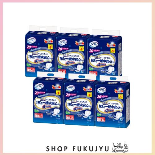 リフレ 【ケース販売】 お肌のことを考えた1枚で一晩中安心パッド 4回吸収42枚