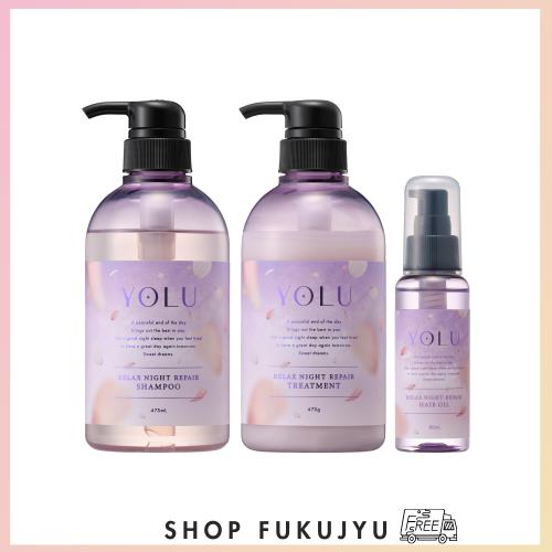 [2022年販売の旧品] 旧モデル YOLU ヨル サクラ 3点セット シャンプー トリートメント ヘアオイル 【リラックスナイトリペア】の通販は 4,861円