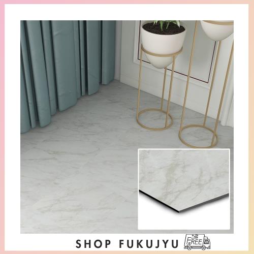 フロアタイル 6畳 置くだけ 大理石 床 シート【 厚手1.8mm 108枚】クッションフロア トイレ 防水 フロアシート 玄関 床 リメイク シート の通販は 10,578円