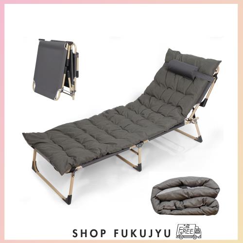 DEWEL サマーベッド キャンプコット 簡易ベッド コットベッド 折りたたみ コット/チェア/ベンチ三用 4段階調節 耐荷重150KG ワイド コン