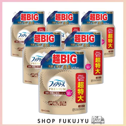 ファブリーズ 消臭スプレー PREMIUM 消臭＋除菌成分最高レベル配合 衣類・布製品用消臭剤 アルコール成分＋ 無香料 詰め替え 超特大 1240