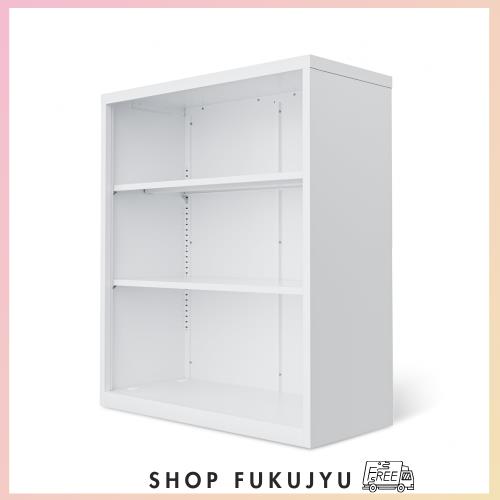 DEWEL スチール書庫 鍵付きキャビネット オープンタイプ オフィス 書庫 鍵付き スチール キャビネット 収納 書類保管庫 収納庫 おしゃれ