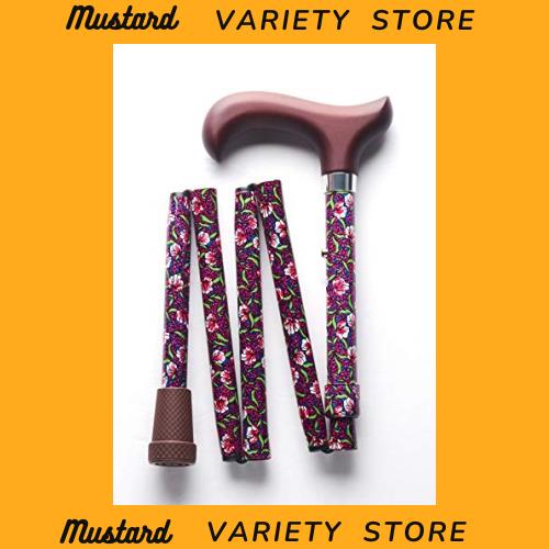 Merry Sticks（メリースティックス） ／ ブライトライフ／ 折りたたみステッキ ／ 杖 ／ ワインガーデン（バーガンディー）