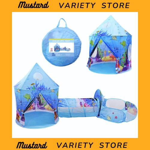 Flovingテント子供用3in1 こどもテント3点セット 子供テント Kids Tent キッズテントキット 女の子 ピンクtent 折りたたみ プレイテント