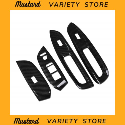 RUIQ ホンダ 新型 フィット 4代目 GR系 専用 内装 ドア ウィンドウ ボタン スイッチ パネル カバー ガーニッシュ Honda Fit 専用設計 (炭