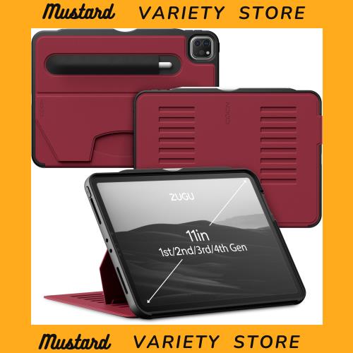 ZUGU iPad Pro 11 ケース 2022 第4世代 / 2021 第3世代 / 2020 第2世代 / 2018 第1世代 極薄 落下衝撃保護 8段階スタンド機能 Apple ペン