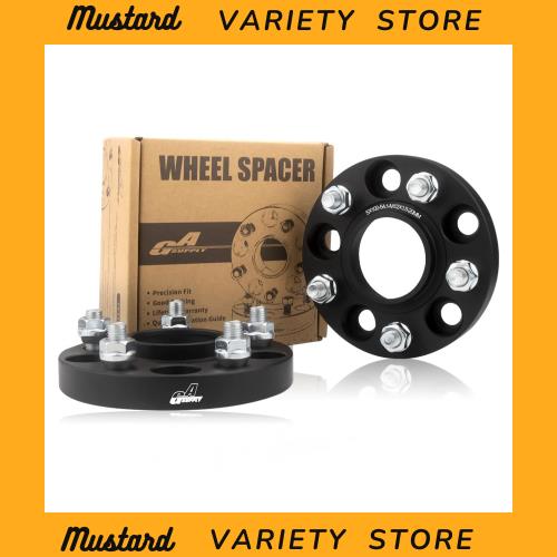 GAsupply 鍛造ワイドトレッドスペーサー PCD100 5H 内径54.1 M12XP1.5 厚さ20mm ワイトレハブリング一体 マットブラック【2枚セット】