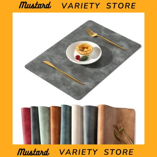 Univo Colors ランチョンマット 高質PUレザー 北欧 撥水 防汚 断熱 滑り止め 丸洗いOK 清潔しやすい 華やか 飾り 家庭用 レストラン用（