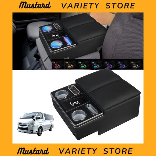 POWER PANDA 【ワイヤレス充電】トヨタ ハイエース 200系 VAN DX 専用 アームレスト レジアスエース 200系 バン DX コンソールボックス 12,539円