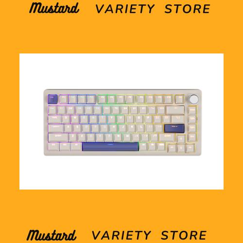 DrunkDeer A75 ラピッドトリガー メカニカルキーボード 82キー 磁気スイッチ RGB ゲーム用 ノブ付き ゴースト防止 コンパクト グレー