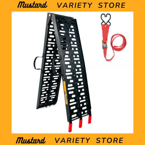 HSINMAXit アルミラダーレール 1本セット 長さ226cm 幅30.5cm 耐荷重340kg 折り畳み式 軽量 アルミラダー コンパクト 滑りにくい 取っ手