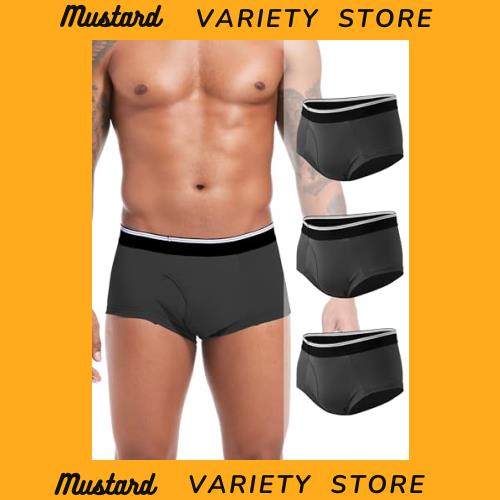 TIICHOO 失禁パンツ ブリーフ 男性用 竹繊維 紳士尿漏れパンツ 尿モレパンツ 前開き 通気 3枚(3L, 3 ブラック) 6,025円