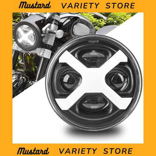 Motikvans5.75インチ LED バイクヘッドライト ホワイトDRL付き Hi/Lo切り替え オートバイ ヘッドライト ハーレーダビッドソン スポーツス