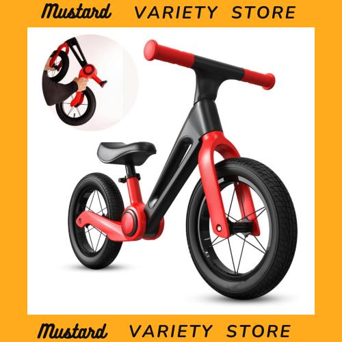 Little Bean ペダルなし自転車 キックバイク キッズバイク 12インチ エアタイヤ 折りたためる サドル調整可能 3〜7歳 ワンタッチ組立 子