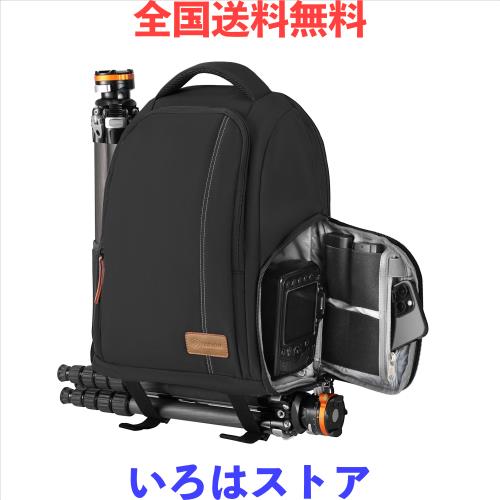 [TARION] カメラリュック 15L 軽量設計 サイドオープン機能付き 防水レインカバー付属 15.6インチノートパソコン収納対応 底部および側面