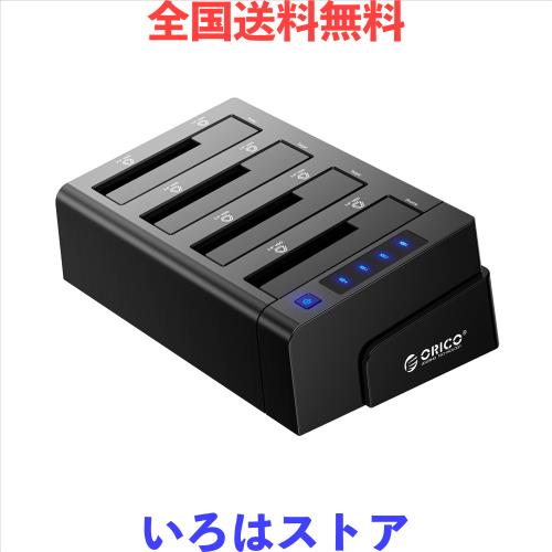 ORICO USB3.0 HDDケース クローン機能付き 2.5 / 3.5インチ SATA HDD/SSD 対応 4ベイ ハードディスクケース 工具不要 10TB*4台対応 電源