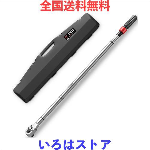 トルクレンチ プレセット型 タイヤ交換 車 バイク修理レンチ 差込角19mm(3/4インチ) 200-800N・m ソケットレンチ ケース付き
