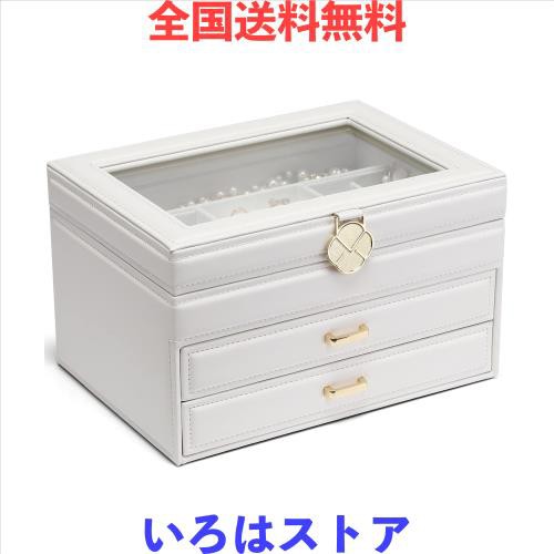 Vlando ジュエリーボックス 大容量 透明 アクセサリーケース 引き出し 3層 ジュエリーケース ピアス 収納 小物入れ ネックレス 指輪 イヤの通販は