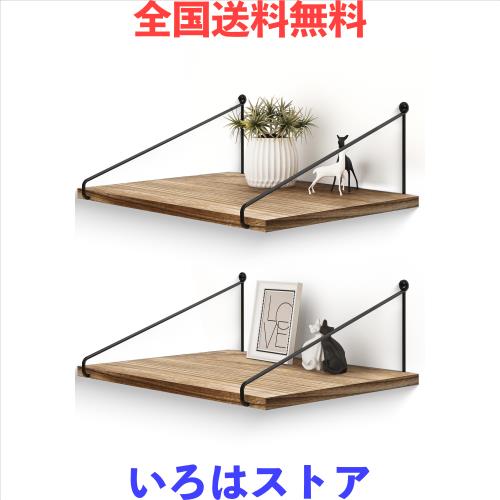Afuly ウォールシェルフ 壁掛け棚 壁 棚 幅42cm 奥行き30cm 壁掛けラック ウォールラック 壁面収納 天然木製 飾り棚 おしゃれ
