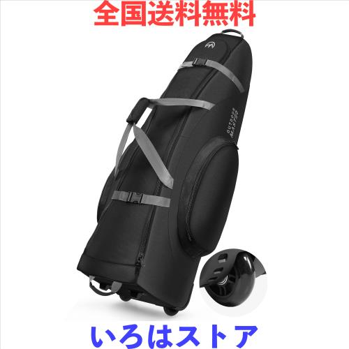 ゴルフバッグカバー 【キャスター付き・高密度900Dナイロン】 9.5型 / 48インチまで対応 OUTDOORMASTER 頑丈 軽量 ゴルフ トラベルカバーの通販は