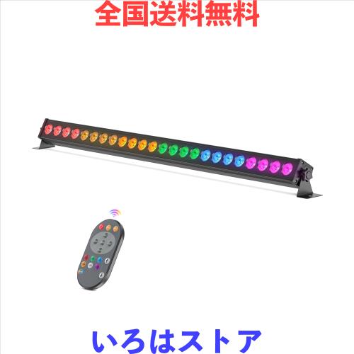 U`King 72W 24LEDS 舞台照明 ステージライト ウォッシュライト RGB Djライト リモコン付き LEDライトバー 4 in 1 DMX 高輝度 スポットラ