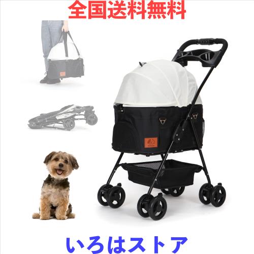 分離式 ペットカート 4輪360°回転 折りたたみ 犬用ベビーカー 猫犬兼用