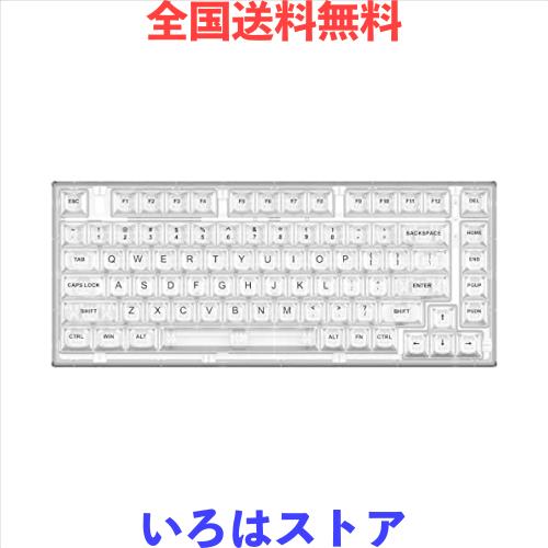 YUNZII X75 ホットスワップメカニカルキーボード 透明なキーキャップ