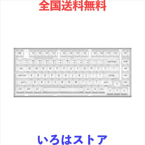 YUNZII X75 ホットスワップメカニカルキーボード 透明なキーキャップ ガスケット装着75キーボード RGBバックライト付き ゲーミングキーボの通販は 11,414円