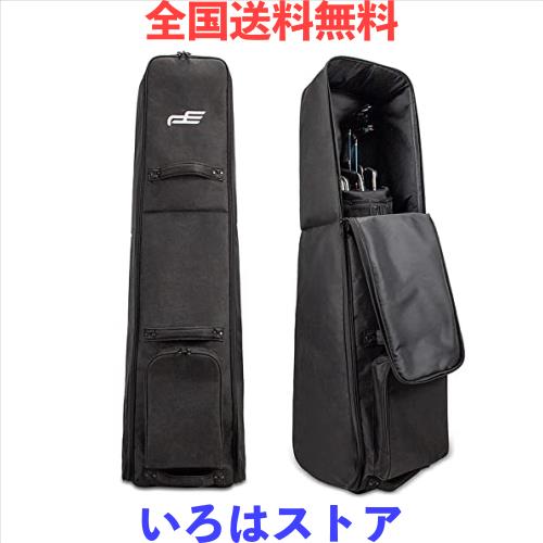 PlayEagle ゴルフバッグカバー ゴルフ用トラベルカバー ホイール付き ハードシェル付き 折りたたみ式 ゴルフ航空バッグ ゴルフバッグ PlayEagle ゴルフバックカバー ゴルフ用トラベルカバー ホイール付き