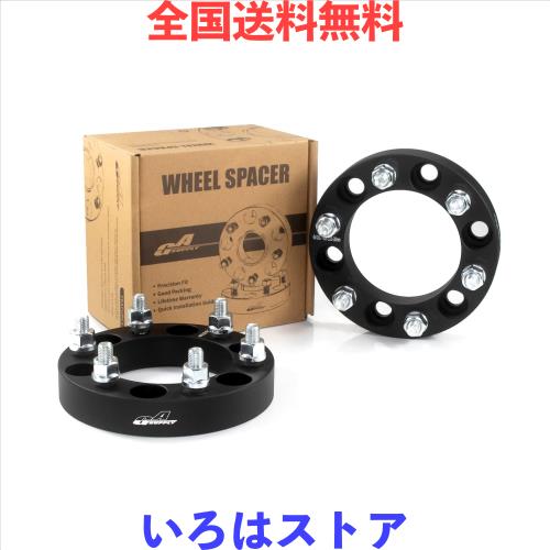 GAsupply 鍛造ワイドトレッドスペーサー 6H PCD139.7 内径108.1 M12XP1.5 厚さ30mmマットブラック【2枚セット】