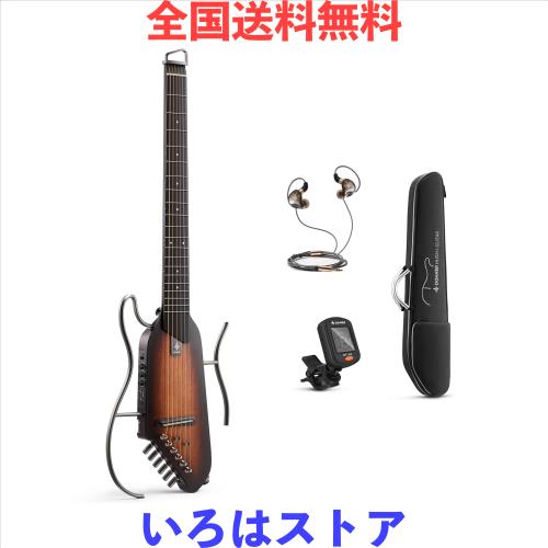 Donner トラベルギター ヘッドレスギター イヤホン付きセット