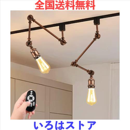 ANWIO ダクトレールライト 2個セット E26口金 600LM 消費電力6W（60W形相当） 角度調節自由 LED電球付き リモコン付き 調光 調色 ロング