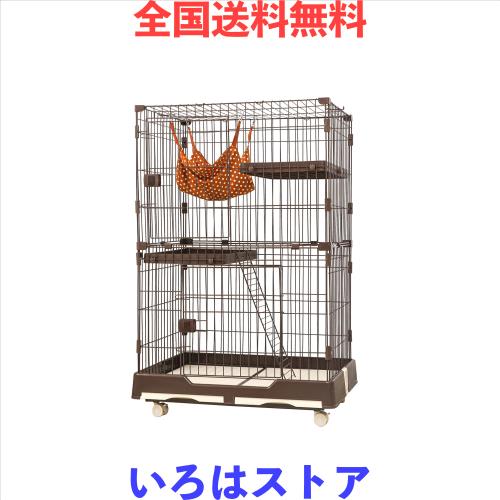 Shinyever 猫ゲージ 猫ケージ キャットケージ 2段 82*57*179CM キャスター付き ハンモック付き キャットケージ猫 梯子付き ドア付き トレ