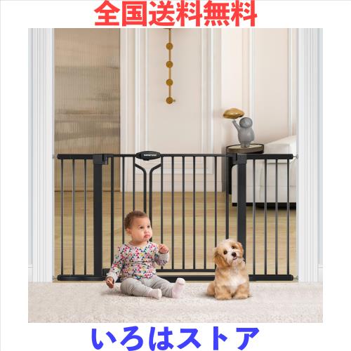 Beberoad ベビーゲート ペットゲート 高さ76cm 拡張フレーム付き 自動ロック 穴開け不要 前後90度開閉 セーフティー安全ゲート 二重ロッの通販は 9,135円