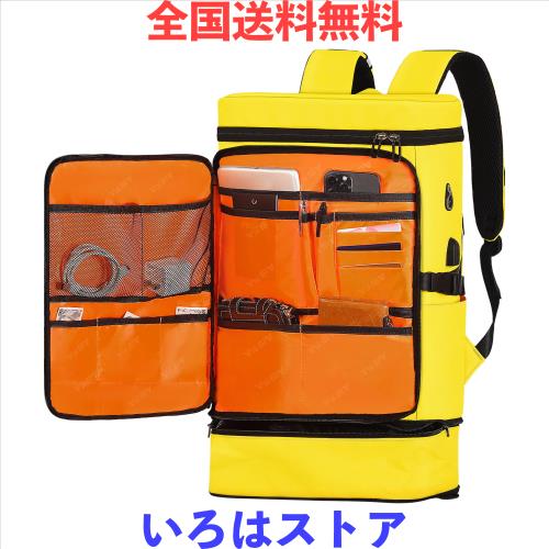 [AISFA] リュック メンズ 大容量 スポーツリュック 旅行 リュックサックビジネスリュック スクエア型 バックパック 防水17インチPC 2層式