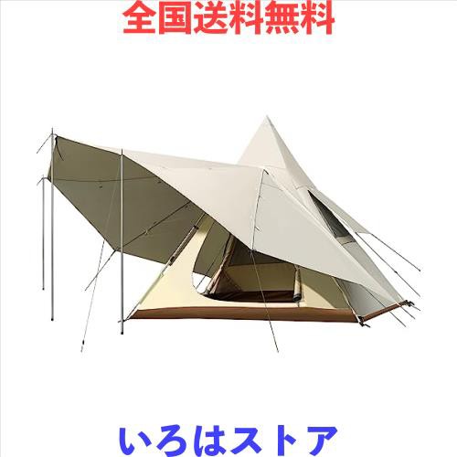 CAMEL CROWN 大型テント 二重層キャンプテント 5-6人用 ファミリー ヤドカリテント ピラミッド型 PU3000mm 防水防雨 UPF50+ 日焼け対策 Uの通販は