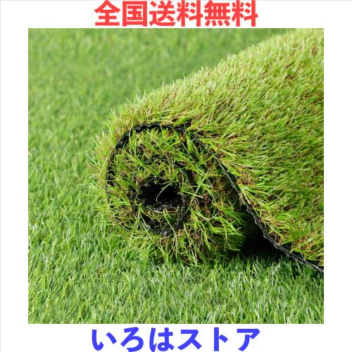 人工芝 ロール 2mx5m リアル感 芝丈30mm 高耐久 透水タイプ 防草シート 24本ピン付き ナチュラルグリーン (2x5m, ナチュラルグリーン)の通販は 21,950円