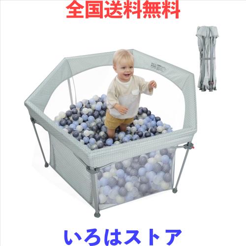 HZDMJ ベビーサークル 折りたたみ 簡単収納 洗濯機入れ ベビーサークル メッシュ 六角形 組立不要 ベビーフェンス コンパクト 洗える プの通販は 8,193円