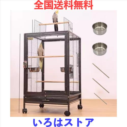 大型　鳥かご　ケージ　45.5✖︎45.5✖️58 Amazon | Jiza 鳥かご 鳥 ケージ 大型 インコ ケージ バード