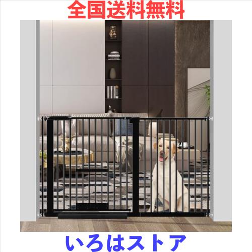 Seogva ペットゲート 3.5cm柵間隔 ペットドア付き 高さ78cm ペットゲート 犬 猫 ゲート ブラック ホワイト 猫用ゲート 過密フレーム付き の通販は