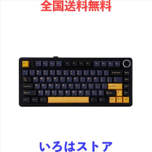 EPOMAKER x Aula F75 ゲーミングキーボード ガスケット メカニカルキーボード 5層パッド＆ノブ付き 75% ワイヤレス ホットスワッパブル B
