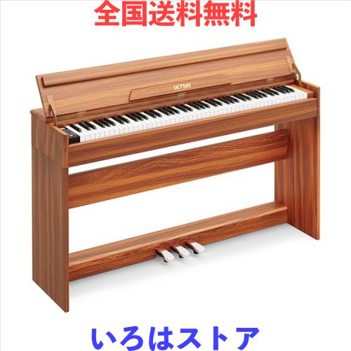 IKTMI 木製 電子ピアノ 88鍵盤 ピアノ 88鍵 アップライト ピアノ電子 