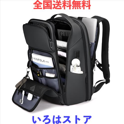 [FENRUIEN] リュック メンズ ビジネスリュック リュックサック 大容量 PCラップトップバック 防水 17インチ ビジネスバッグ マチ拡張 USB