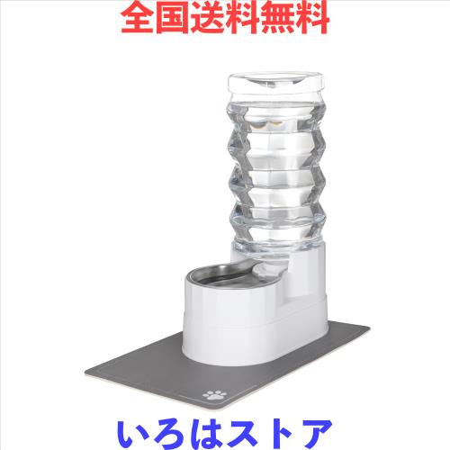 RIZZARI 9L自動給水器、重力式ステンレス製給水器、100%BPAフリー、大容量給餌器、猫・中型犬・大型犬用 (パール,9L)