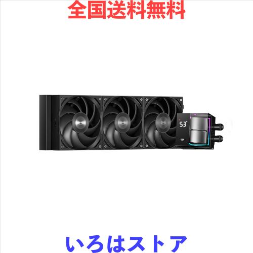 PCCOOLER CPS DS360 AIO 液体CPUクーラー 360mmラジエーター LCDモニター付き 静音ファン3個 ARGBライティング対応 Intel LGA 1700/1851/