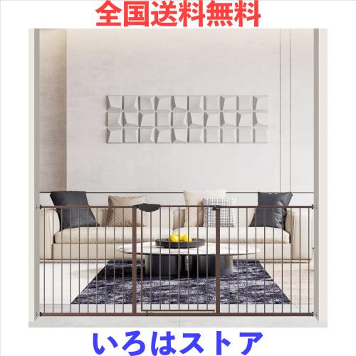 Seogva ベビーゲート 拡張フレーム付き バリアフリー ゲート 高さ78cm 三重ロック 赤ちゃんゲート ブラック ホワイト ブラウン 突っ張り