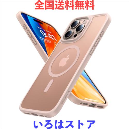 【デザートチタニウム専用色】TORRAS iPhone 16 Pro 用 ケース Magsafe対応 半透明 マグネット搭載 耐衝撃 マット感 黄ばみなし ストラッ