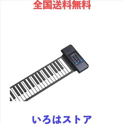 Shenytic ロールピアノ 61鍵盤 電子ピアノ シリコン製 リアル感 練習用 電池内蔵 持ち運びロールピアノ くるくる巻けてコンパクト！