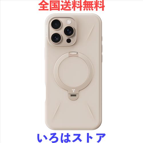 【新型ゼンマイ式・Ostand Spin Fusion 】TORRAS iPhone 16 Pro Max 用 ケース カメラコントロール対応 ゼンマイ式スタンド マグネット搭